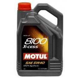 Huile Motul 8100 X-cess, SAE 5w40, 100 % synthétique, 5 litres