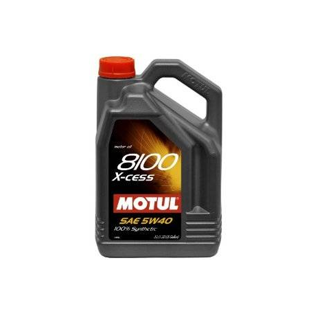 Huile Motul 8100 X-cess, SAE 5w40, 100 % synthétique, 5 litres