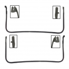 Joint d'étanchéité de portes Mustang 69 à 70