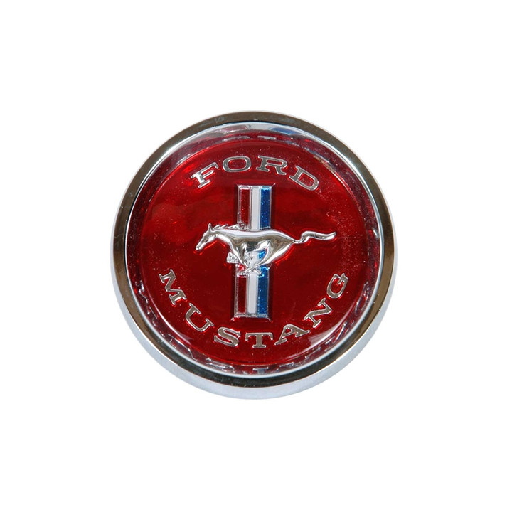 Centre de roue rouge pour jante rally Mustang 64 à 66