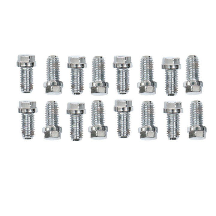 Boulon de collecteur d'échappement inox toute motorisation V8 (set de 16 pièces) - Mustang 64 à 73