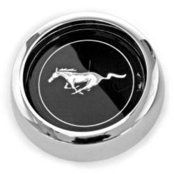 Centre de roues noir "pony" jantes Magnum 500, Mustang 69 & 70