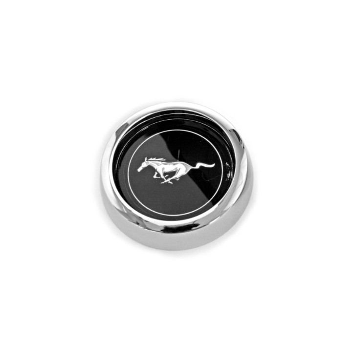 Centre de roues noir "pony" jantes Magnum 500, Mustang 69 & 70