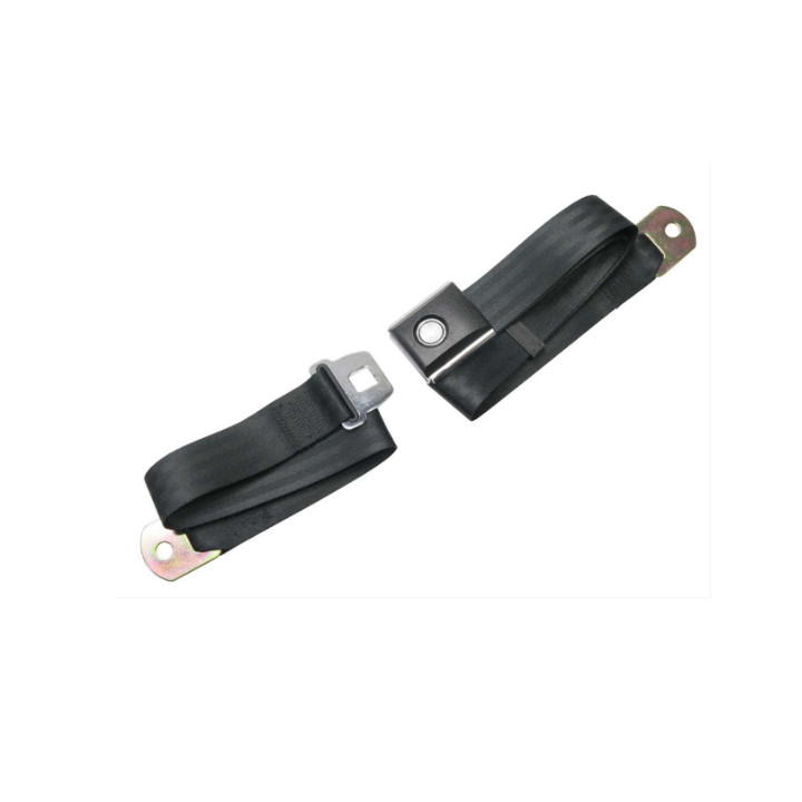 Ceinture de sécurité à poussoir, noire, Mustang 64 à 73