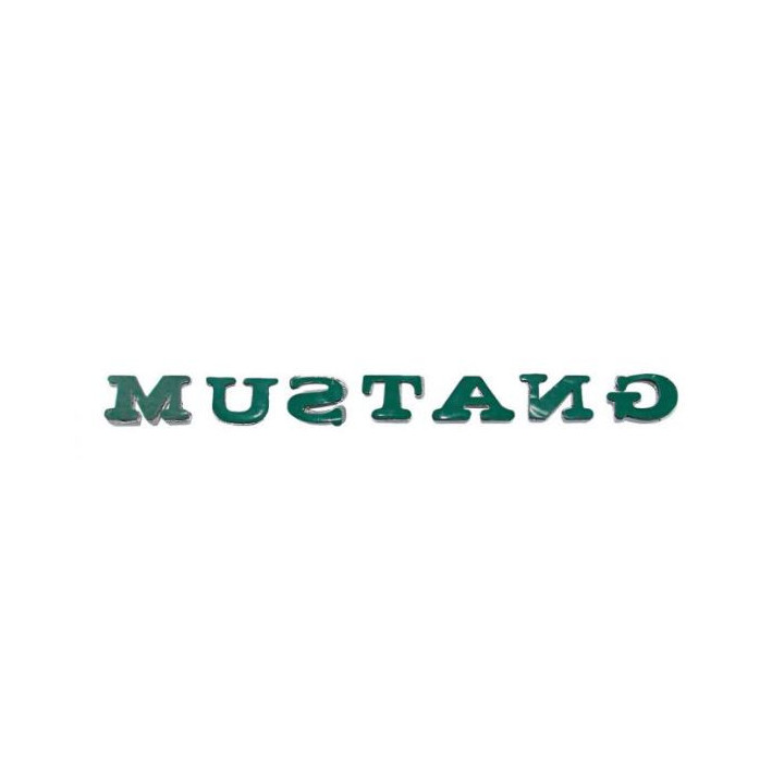 Emblème lettres de coffre "MUSTANG" adhésives, Mustang 64 à 72