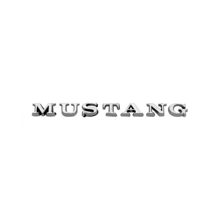 Emblème lettres de coffre "MUSTANG" adhésives, Mustang 64 à 72