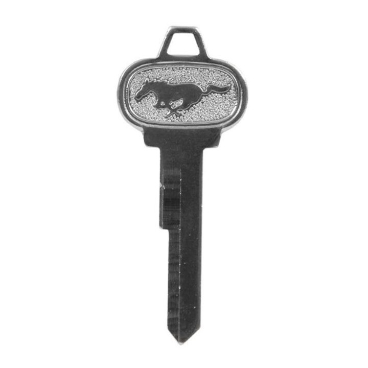 Paire d'ébauches de clefs vierges siglées Pony, Mustang 64 à 66