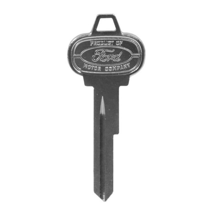 Paire d'ébauches de clefs vierges siglées Pony, Mustang 64 à 66