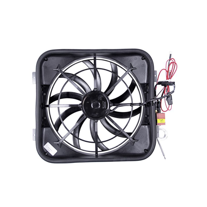 Ventilateur électrique avec carénage 14", 8 Pales, avec faisceau, relais et sonde, Mustang 64 à 66