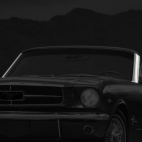 Moulures larges de montants de pare-brise en inox, paire, Mustang Cabriolet 64 à 68