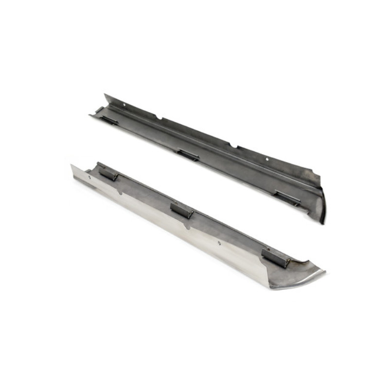 Moulures larges de montants de pare-brise en inox, paire, Mustang Cabriolet 64 à 68