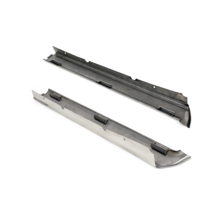 Moulures larges de montants de pare-brise en inox, paire, Mustang Cabriolet 64 à 68