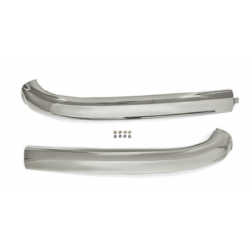 Moulures supérieures de pare-brise en inox, paire, Mustang Cabriolet 64 à 68