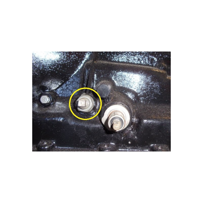 Ecrou + joint d'axe de réglage de bandes, boite C4 Ford