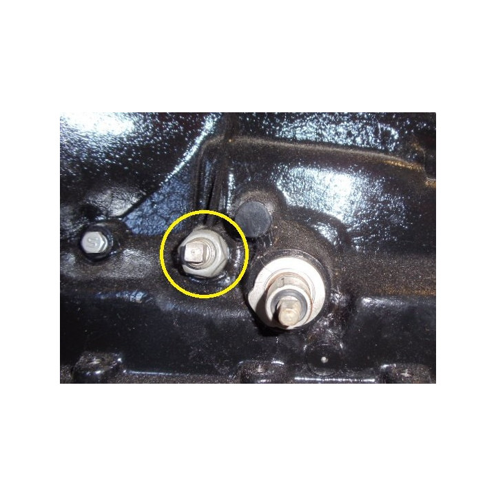 Ecrou + joint d'axe de réglage de bandes, boite C4 Ford