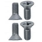 Set de 4 vis de fixation de gâche de porte, Mustang de 65 à 70.