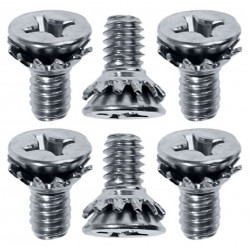 Set de 6 vis de fixation de gâche de porte, Mustang 1965 à 1973
