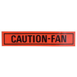 Autocollant "CAUTION-FAN" carénage de ventilateur, Mustang 68-79.