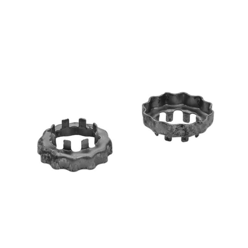 Paire de rondelles crantée de retenue de boulons de serrage sur fusée de roue, Mustang 64-69.