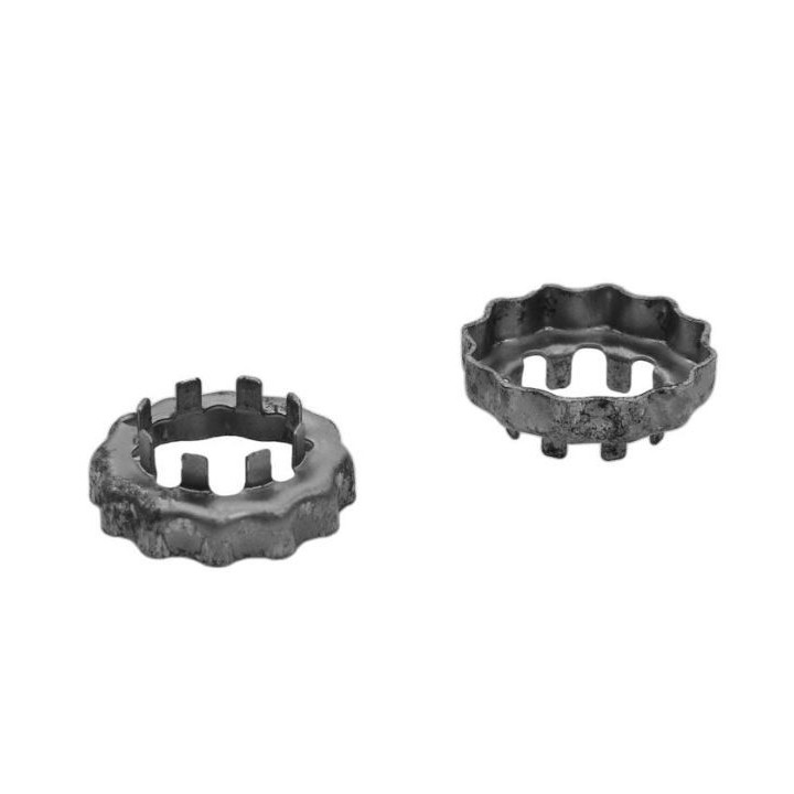Paire de rondelles crantée de retenue de boulons de serrage sur fusée de roue, Mustang 64-69.