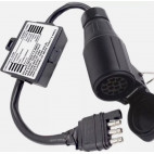 Adaptateur pour prise de remorque USA broches vers système Européens, 13 broches.