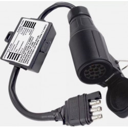 Adaptateur pour prise de remorque USA broches vers système Européens, 13 broches.