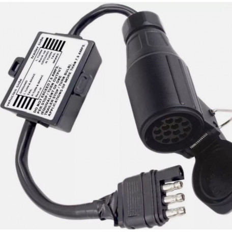 Adaptateur pour prise de remorque USA broches vers système Européens, 13 broches.