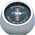 Bouton de Klaxon pour volant GRANT, aluminium chromée + Pony, classic serie