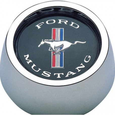 Bouton de Klaxon pour volant GRANT, aluminium chromée + Pony, classic serie