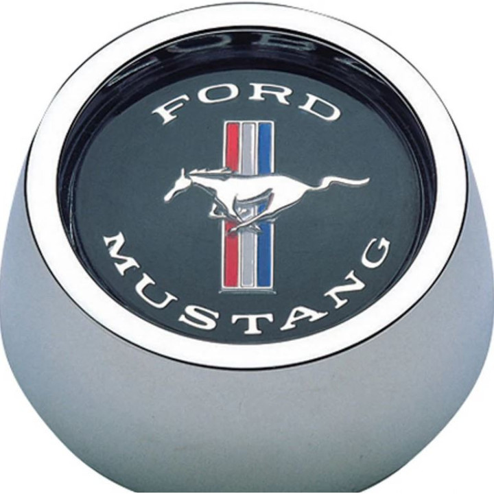 Bouton de Klaxon pour volant GRANT, aluminium chromée + Pony, classic serie