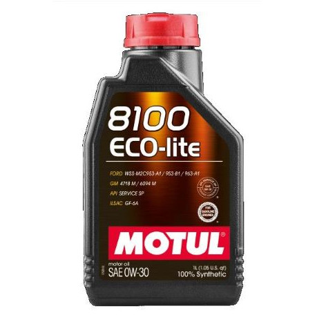 Huile 0W-30 ECO-lite spécifique Ford et GM, bidon de 1 Litre.
