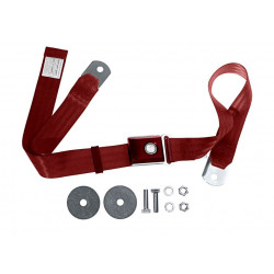 Ceinture de sécurité à poussoir, Rouge Foncé, Mustang 64 à 73