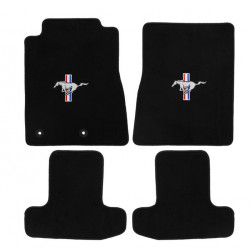 Set de 4 tapis noirs avec logo Pony - Mustang 2015-2025