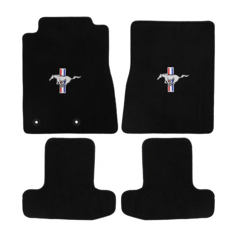 Set de 4 tapis noirs avec logo Pony - Mustang 2015-2025