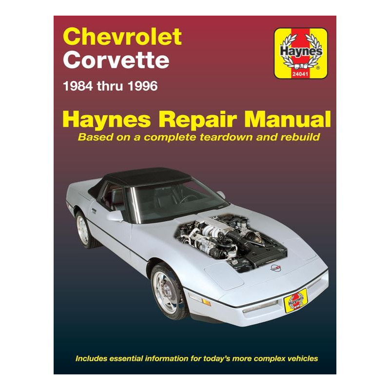 Manuel de réparation pour Corvette de 1984 à 1996