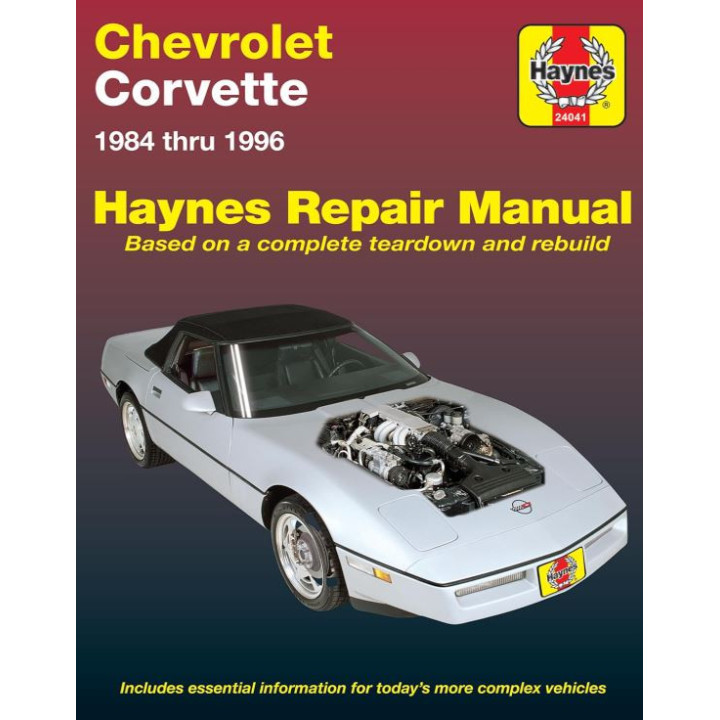 Manuel de réparation pour Corvette de 1984 à 1996