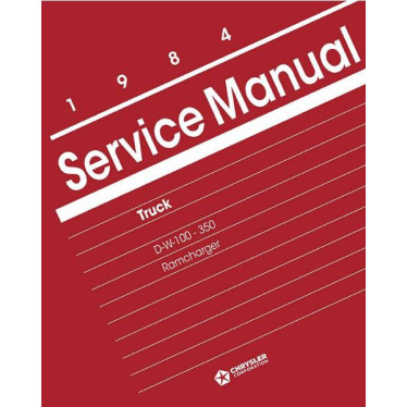 Manuel de réparation papier pour RAM D150 D250 D350 de 1984