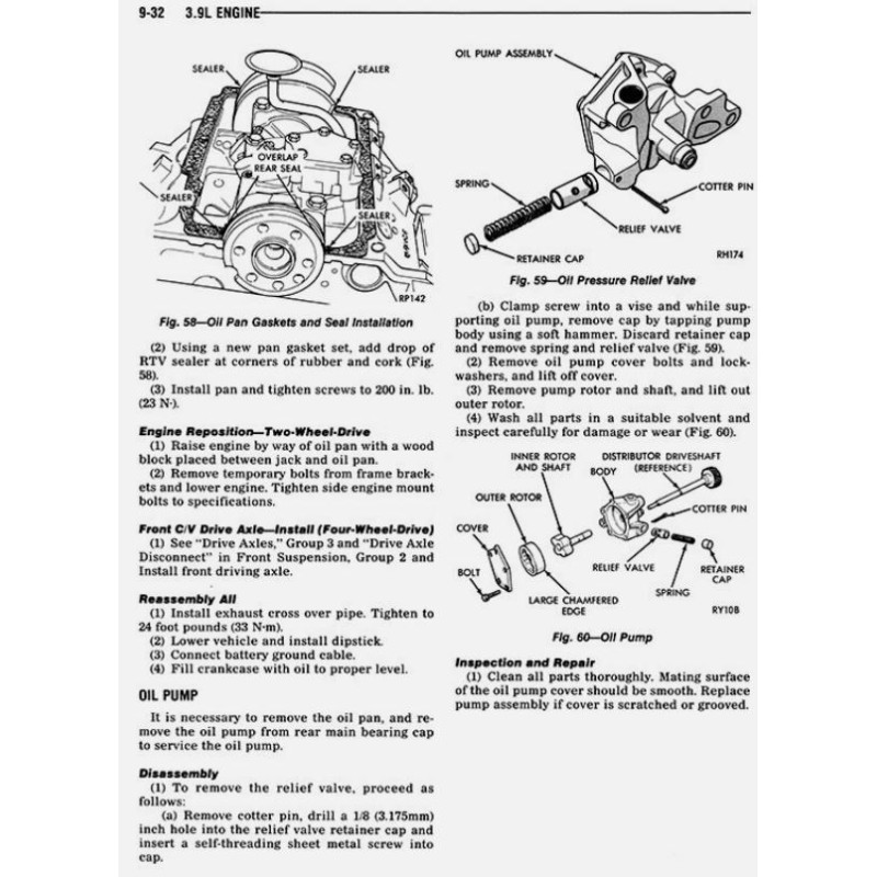Manuel de réparation pour RAM D150 D250 D350 de 1989