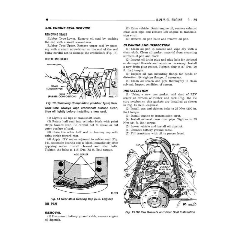 Manuel de réparation pour RAM D150 D250 D350 de 1990