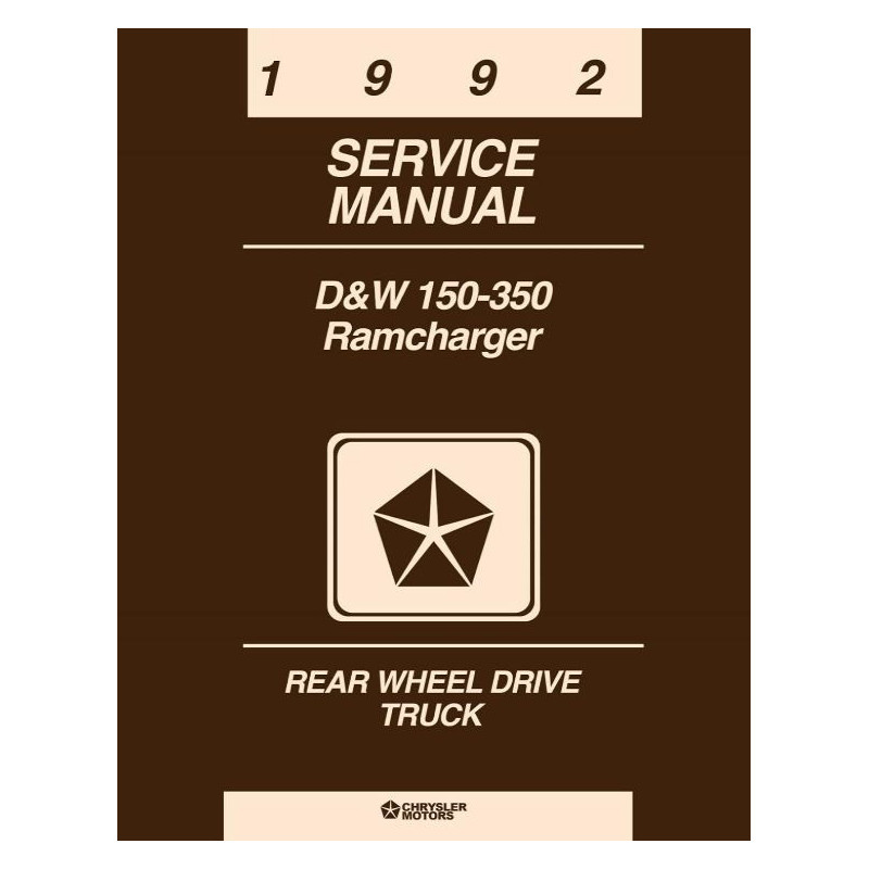 Manuel de réparation pour RAM D150 D250 D350 de 1992