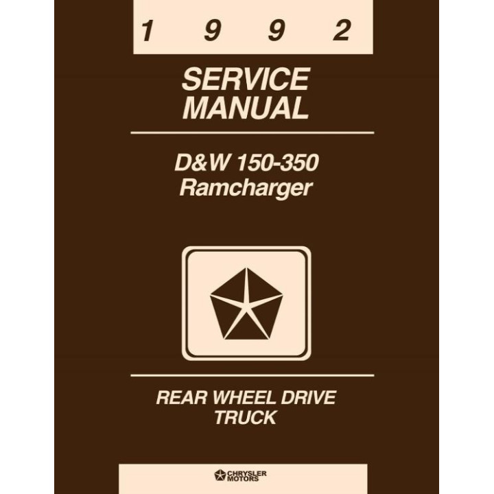 Manuel de réparation pour RAM D150 D250 D350 de 1992