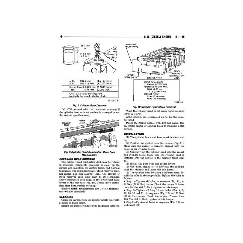 Manuel de réparation pour RAM D150 D250 D350 de 1993
