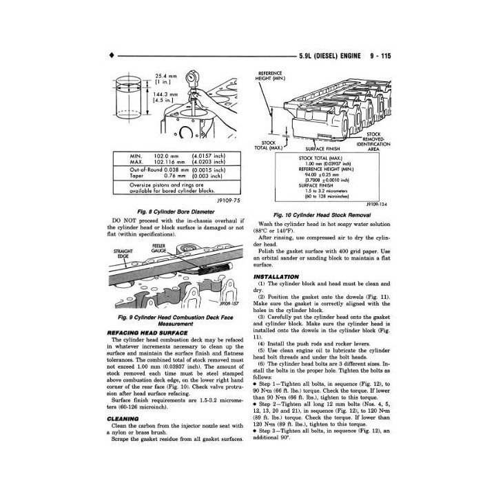 Manuel de réparation pour RAM D150 D250 D350 de 1993