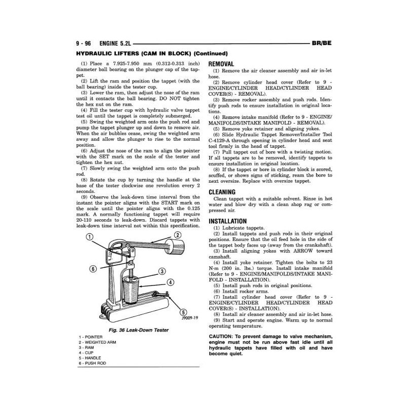 Manuel de réparation pour RAM 1500 2500 3500 de 2001