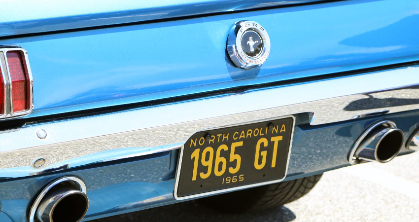 Plaque d'immatriculation personnalisée pour Ford Mustang : 1965 GT